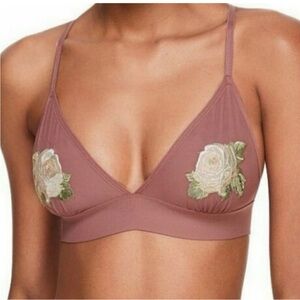 PINK Floral Applique Bralette
